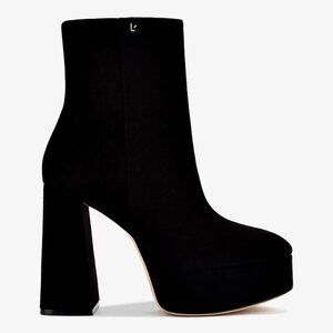 Larroude Dolly Boot in Black Suede